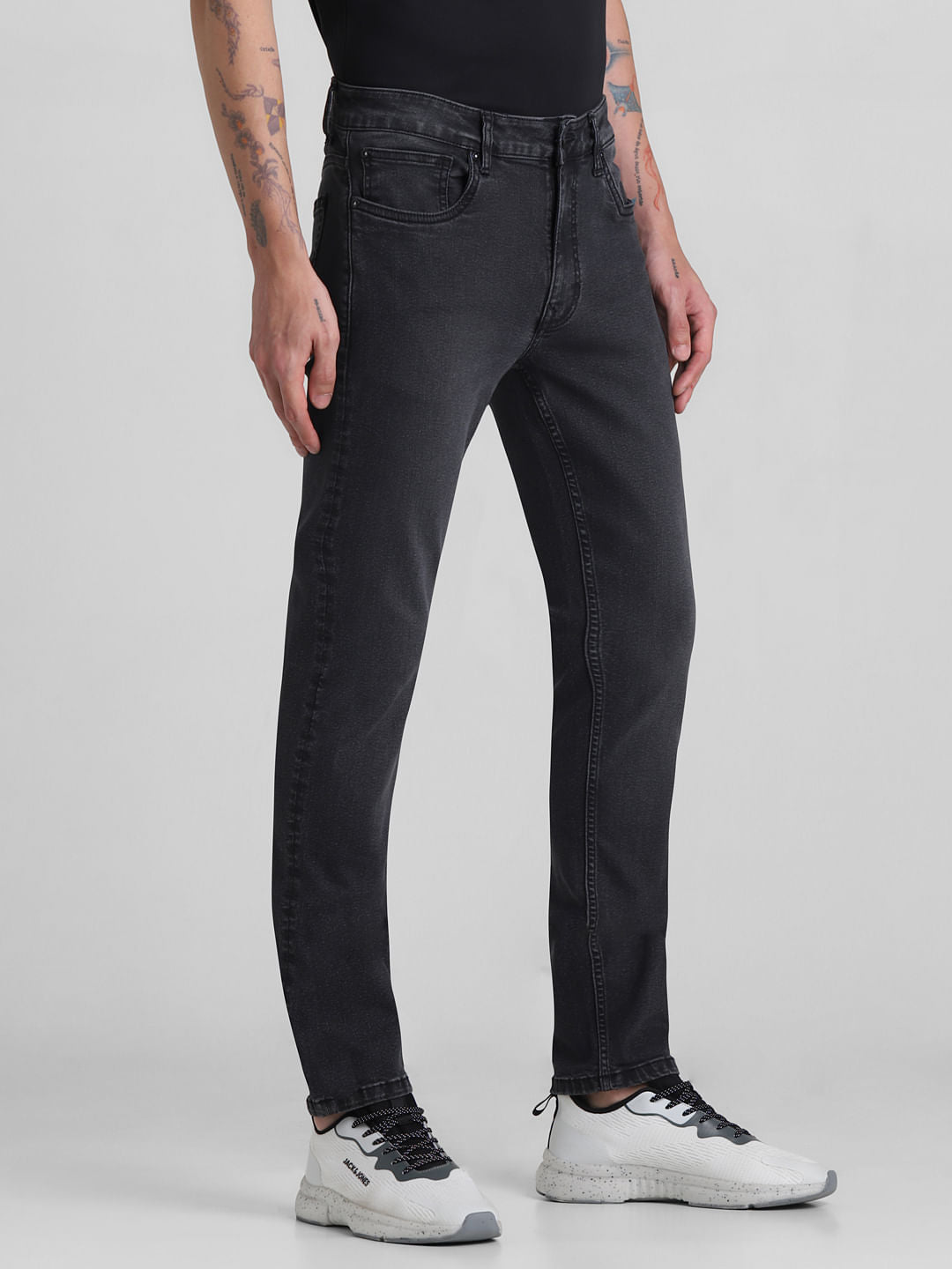 Dark Grey Low Rise Ben Skinny Fit Jeans