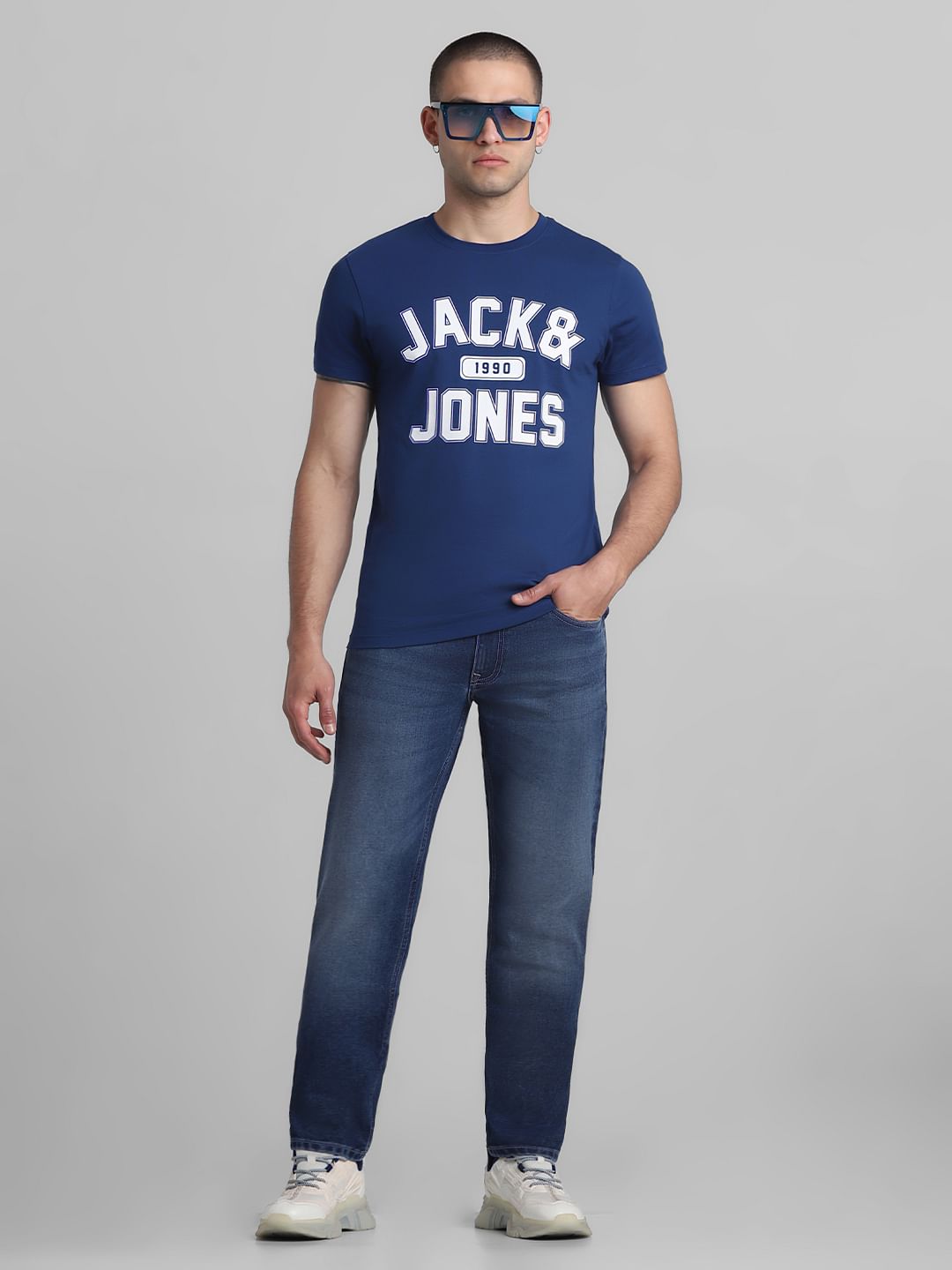 Blue Low Rise Glenn Slim Fit Jeans