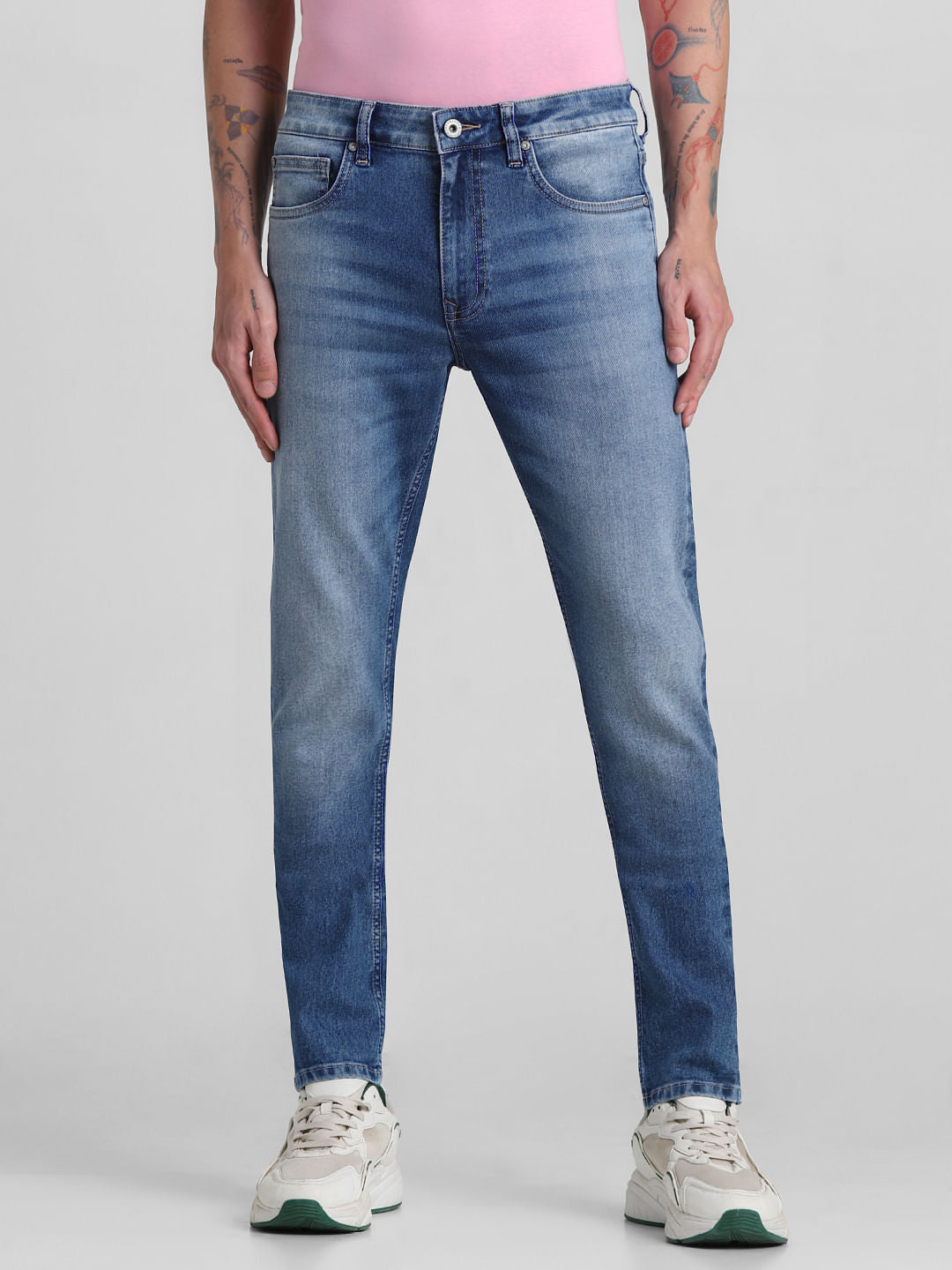 Light Blue Low Rise Skinny Fit Jeans - 28/30