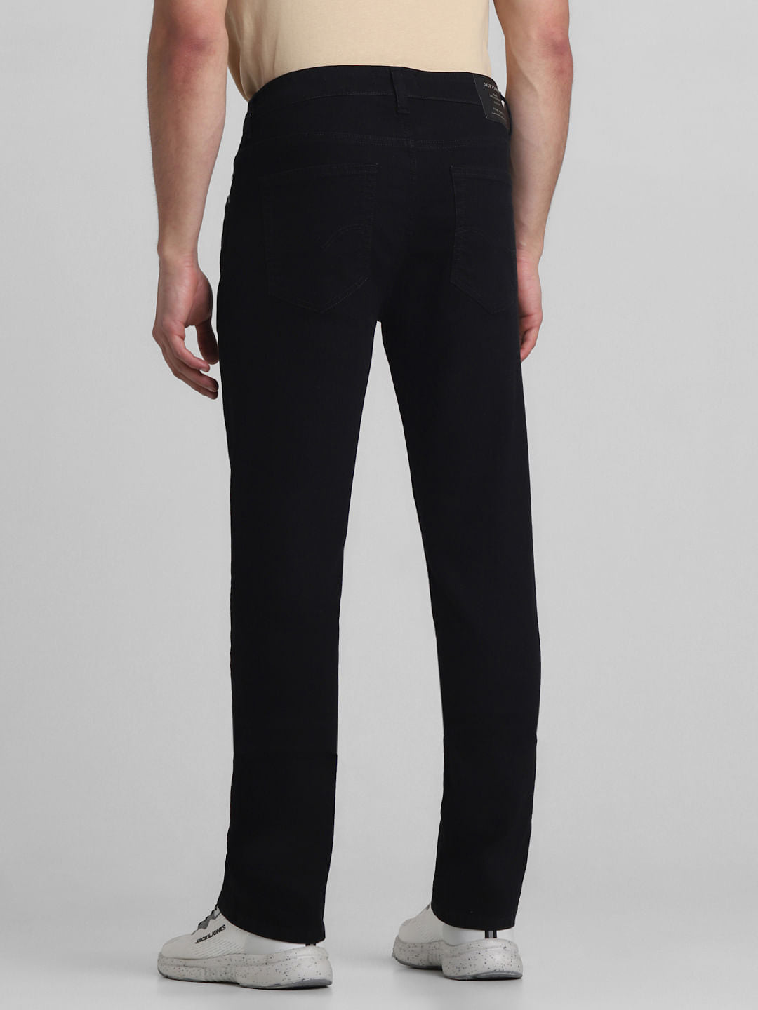 Black Mid Rise Clark Regular Fit Jeans