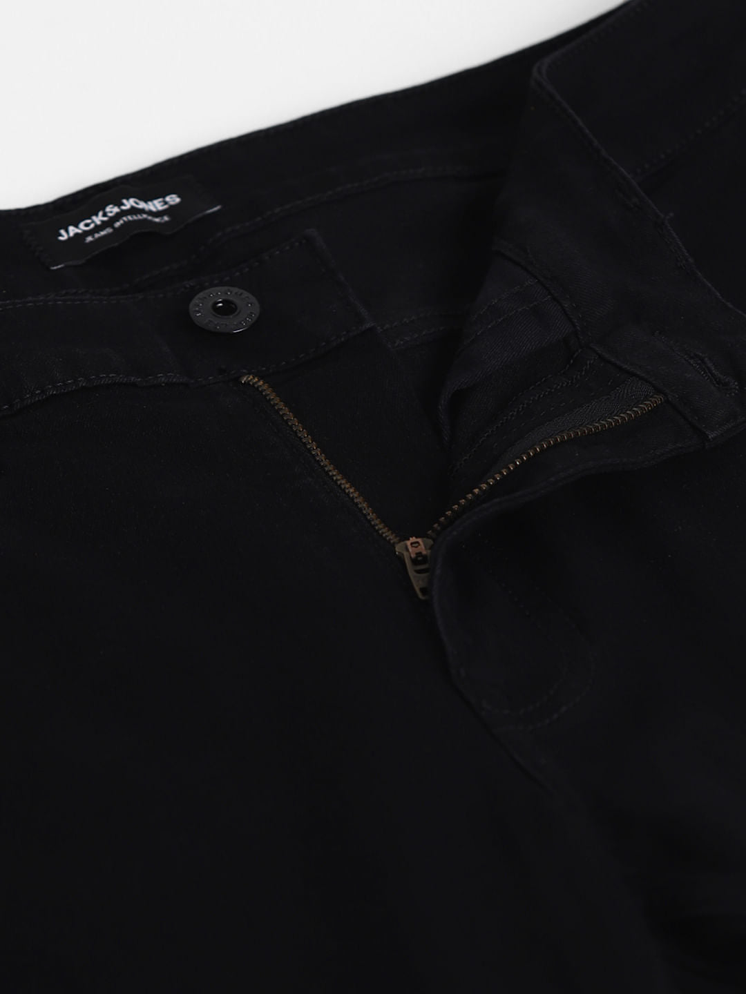 Black Mid Rise Clark Regular Fit Jeans