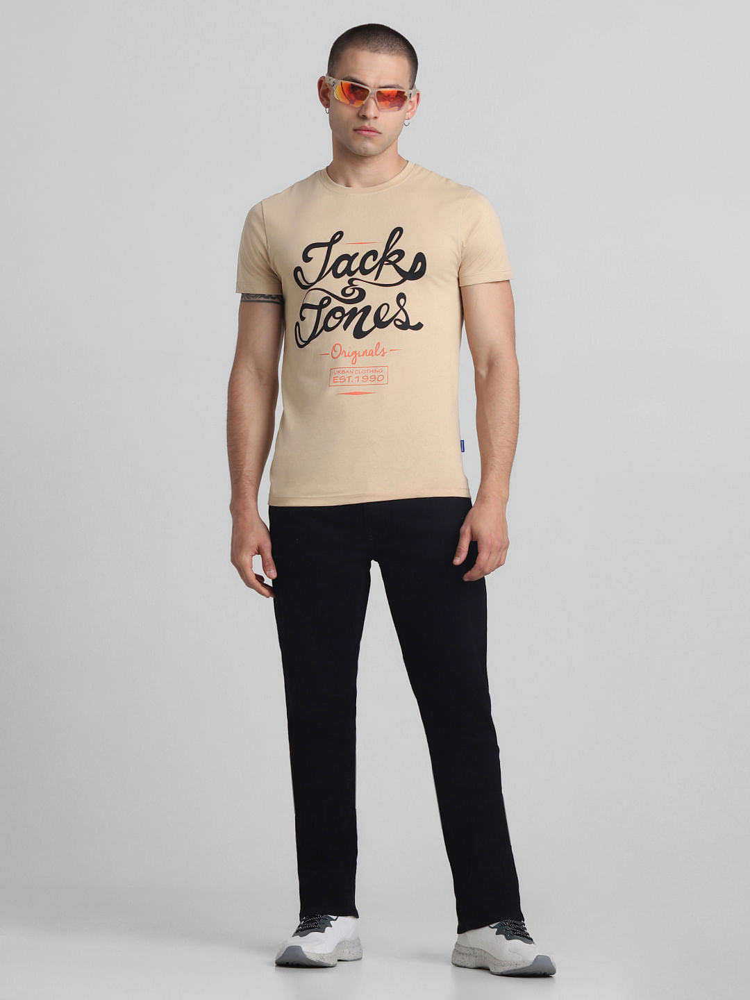 Black Mid Rise Clark Regular Fit Jeans