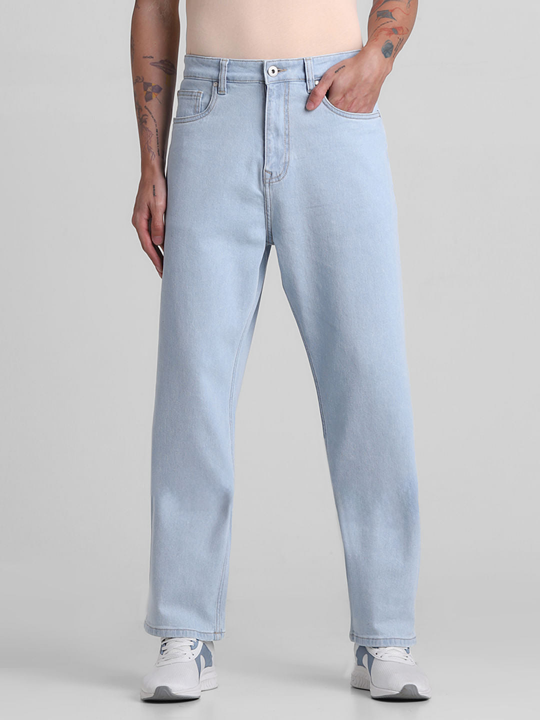 Light Blue High Rise Dario Loose Fit Jeans - 28/30