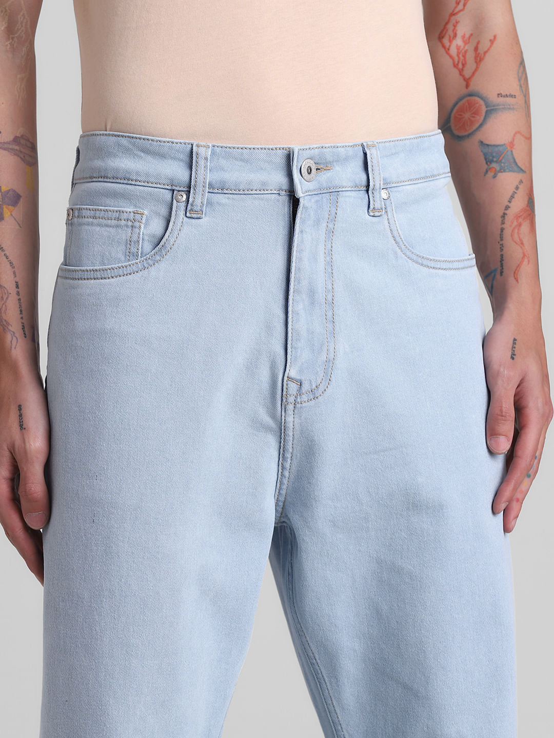 Light Blue High Rise Dario Loose Fit Jeans