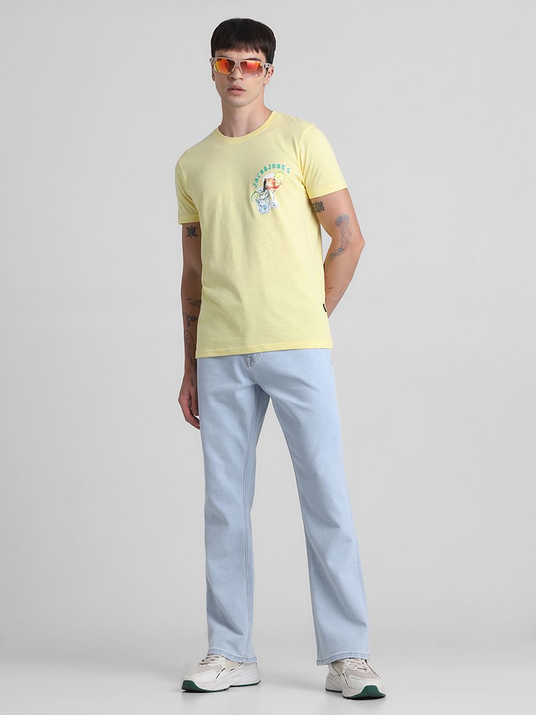 Blue High Rise Ray Bootcut Fit Jeans