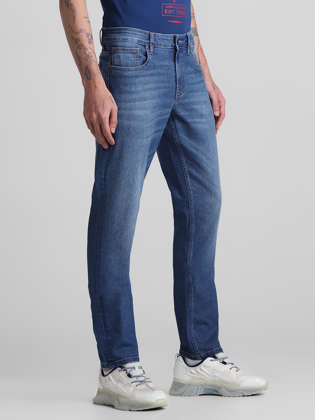 Blue Low Rise Glenn Slim Fit Jeans