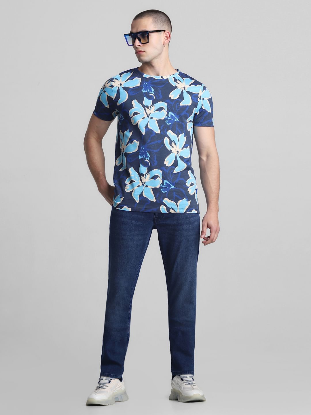 Dark Blue Low Rise Tim Slim Fit Jeans