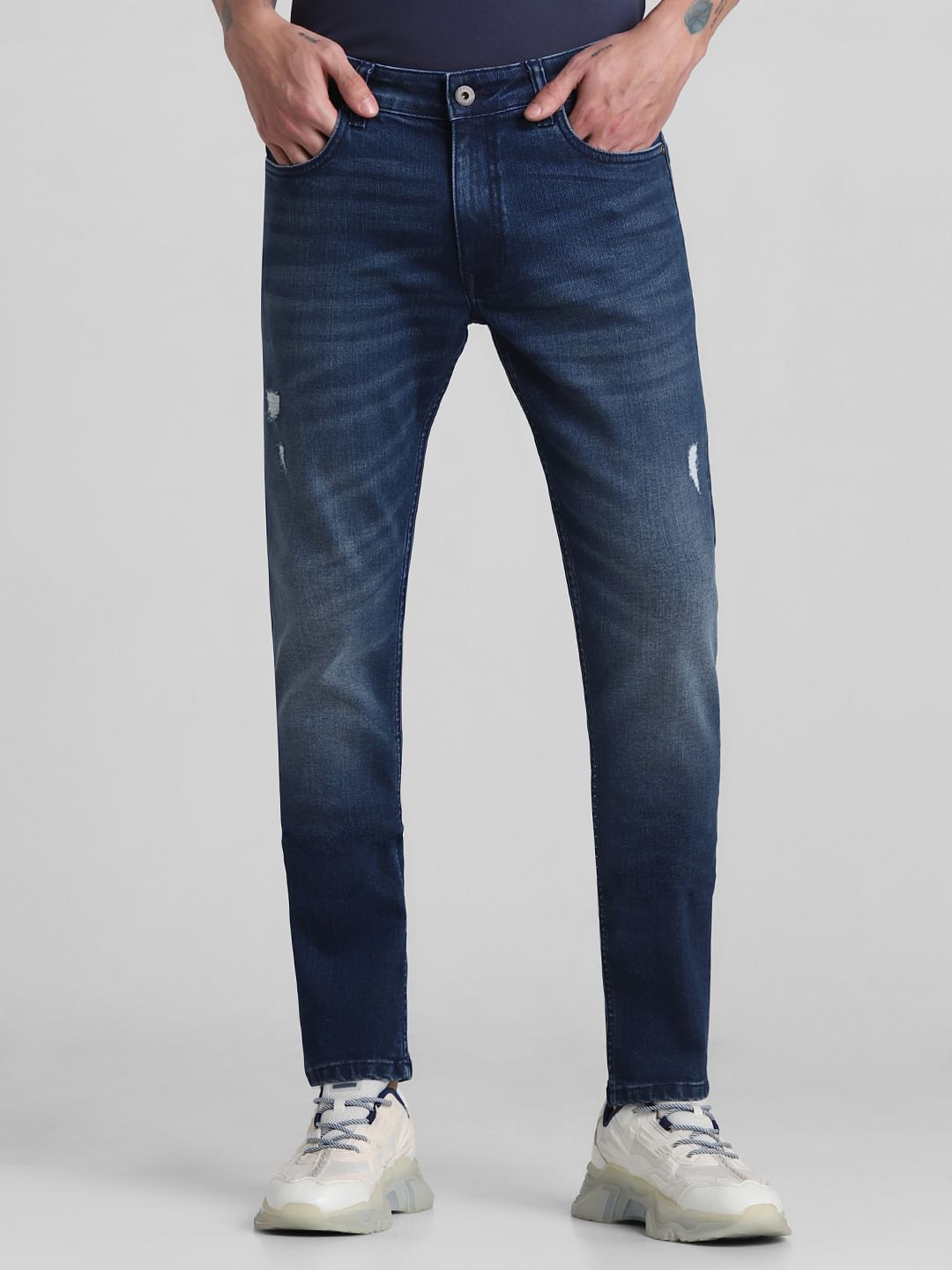 Light Blue Mid Rise Clark Regular Fit Jeans - 30/32