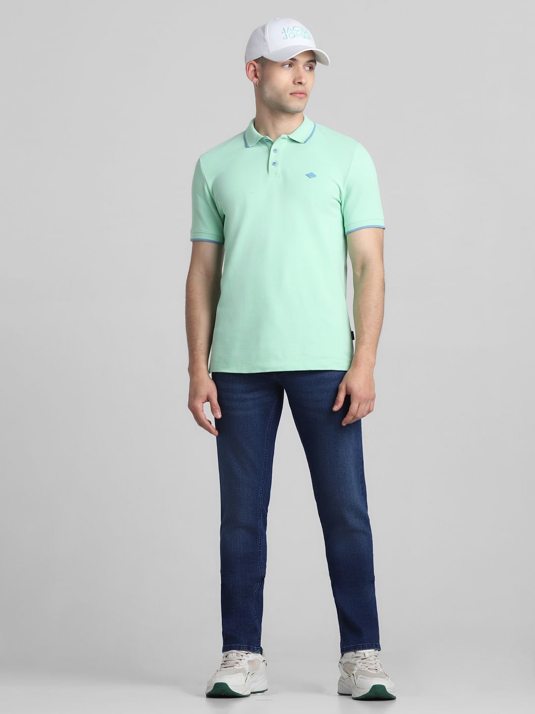 Dark Blue Low Rise Glenn Slim Jeans