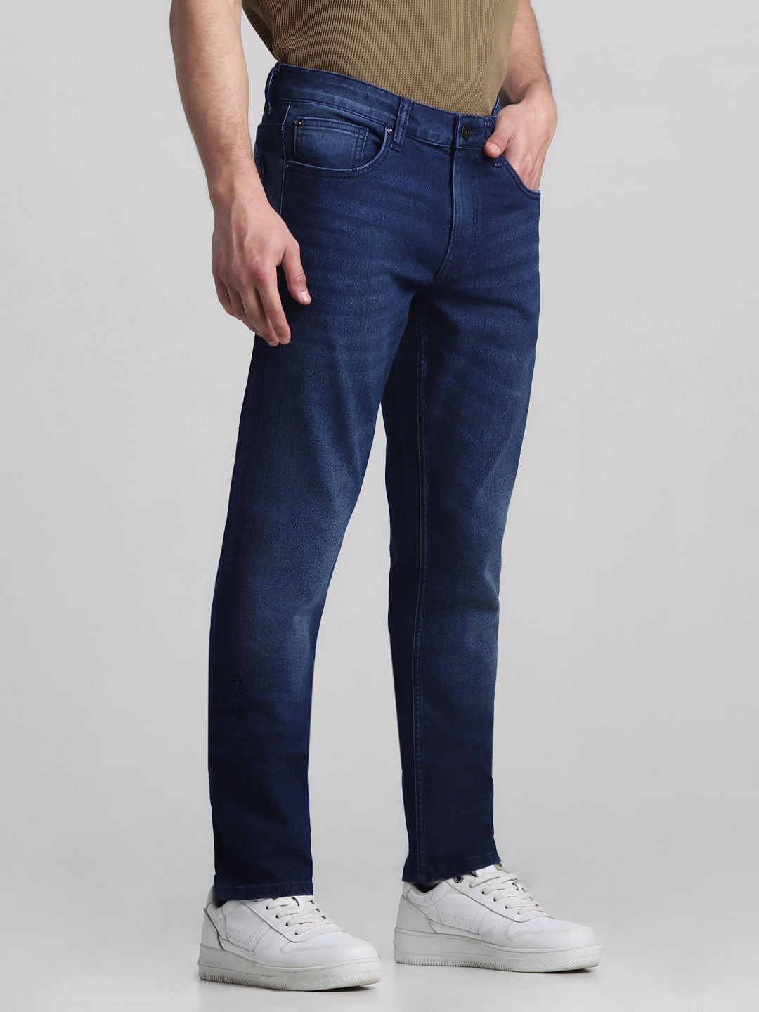 Dark Blue Low Rise Glenn Slim Fit Jeans