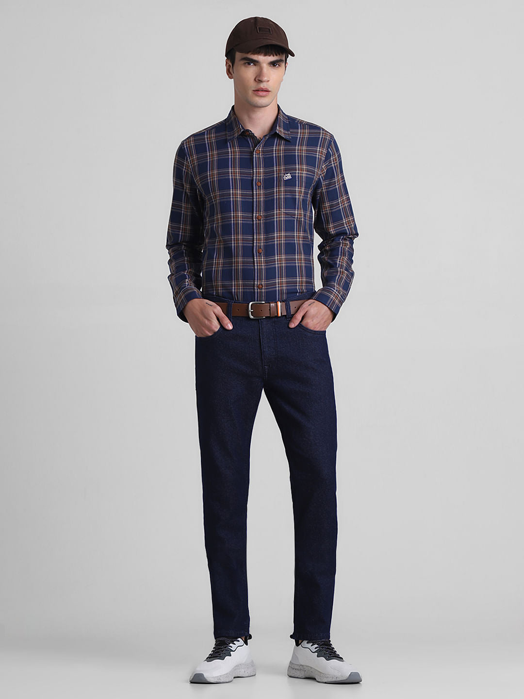 Dark Blue Low Rise Ben Skinny Fit Jeans