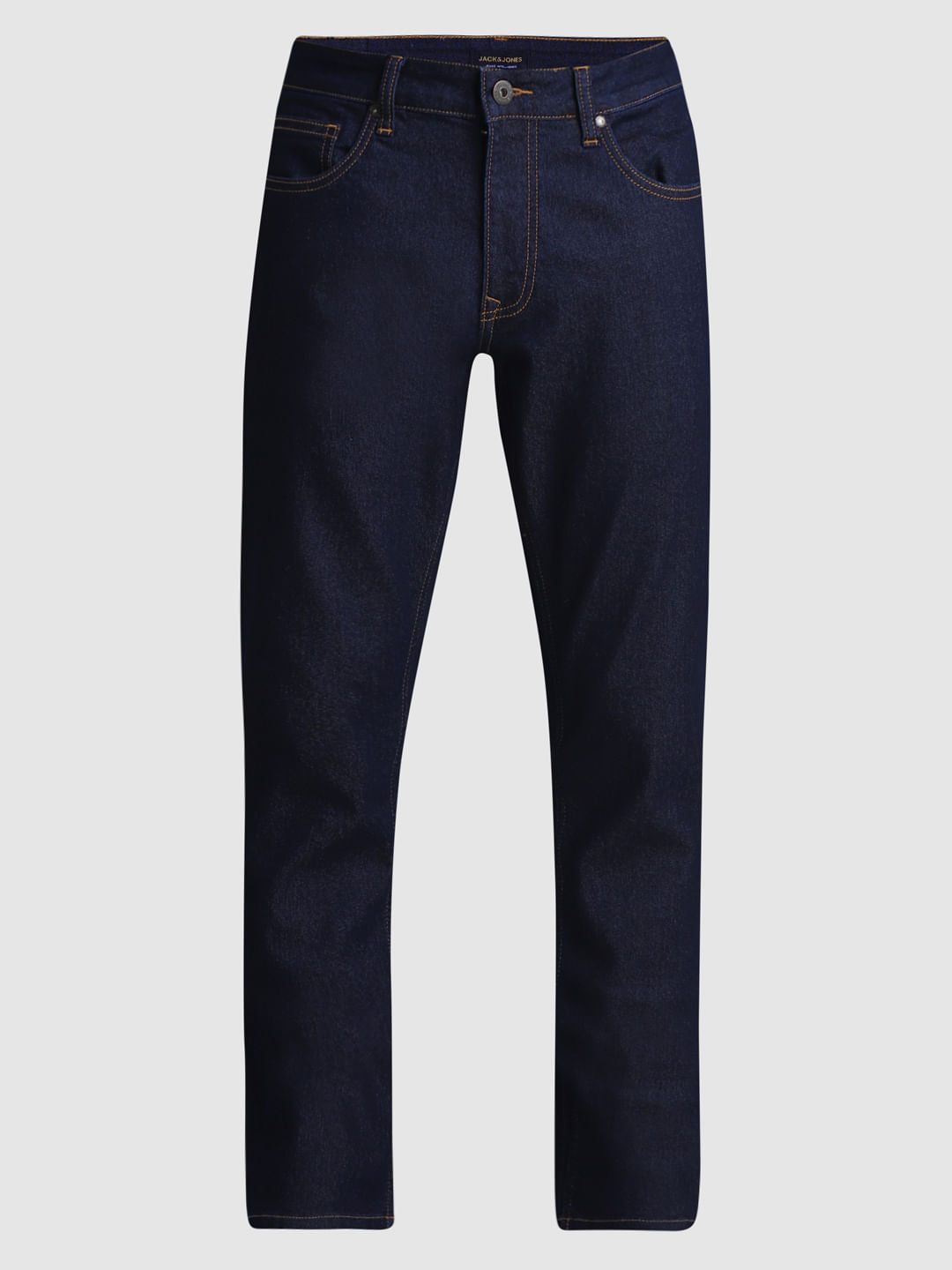 Dark Blue Mid Rise Clark Regular Fit Jeans
