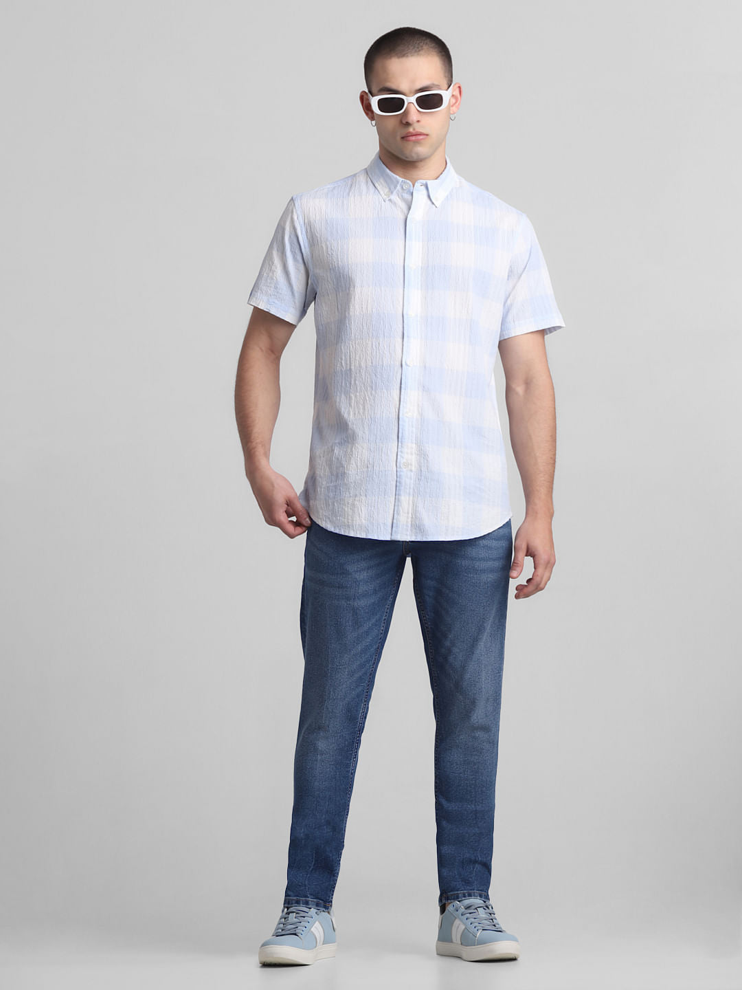 Blue Low Rise Glenn Slim Fit Jeans