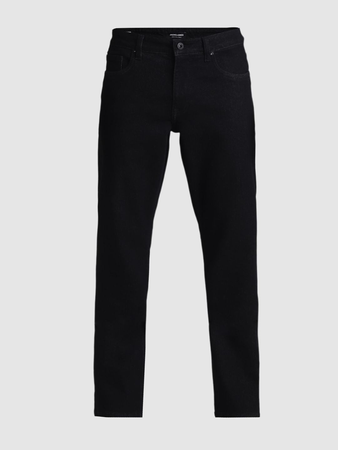 Black Mid Rise Clark Regular Fit Jeans