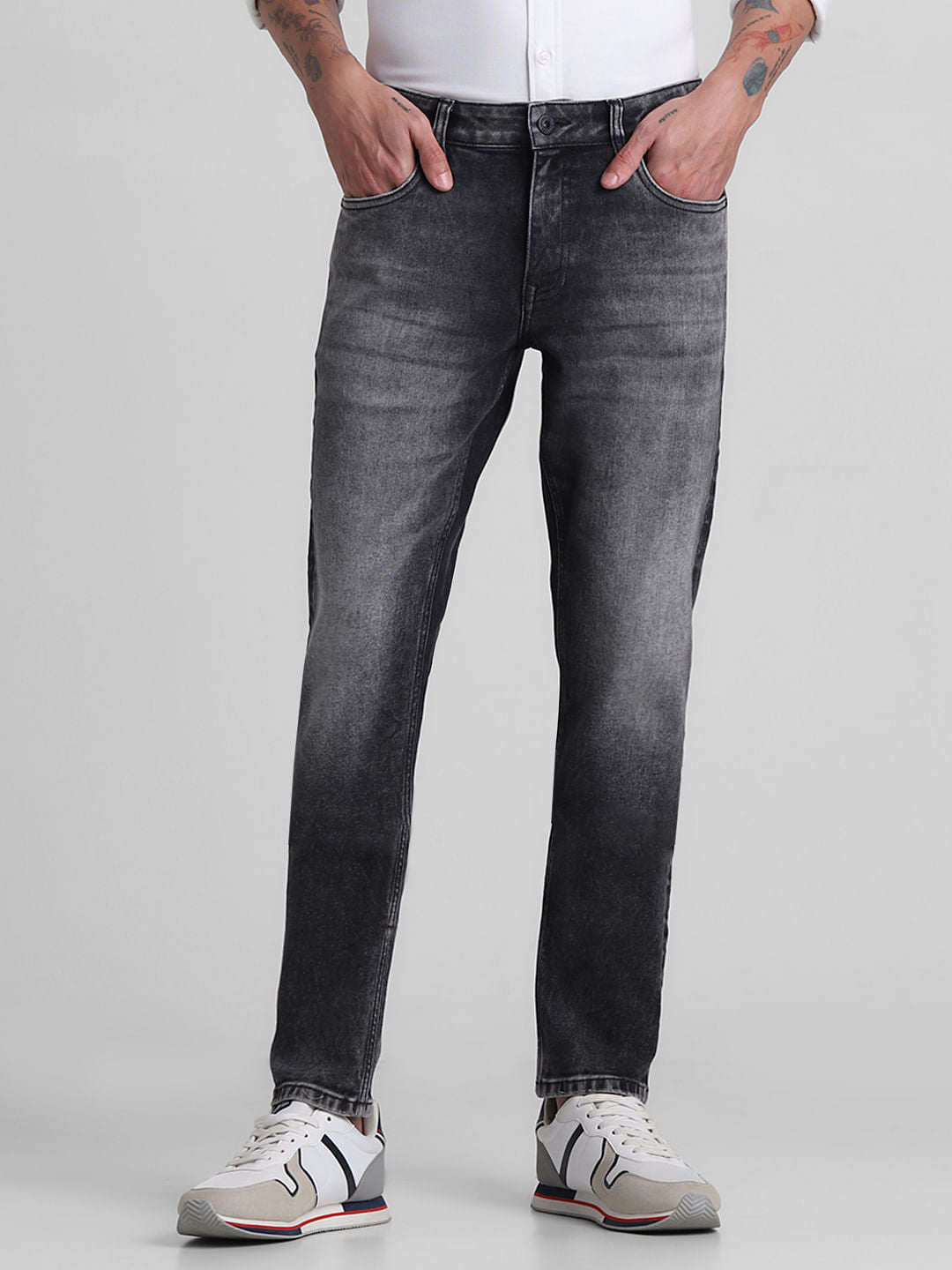 Light Grey Low Rise Glenn Slim Fit Jeans