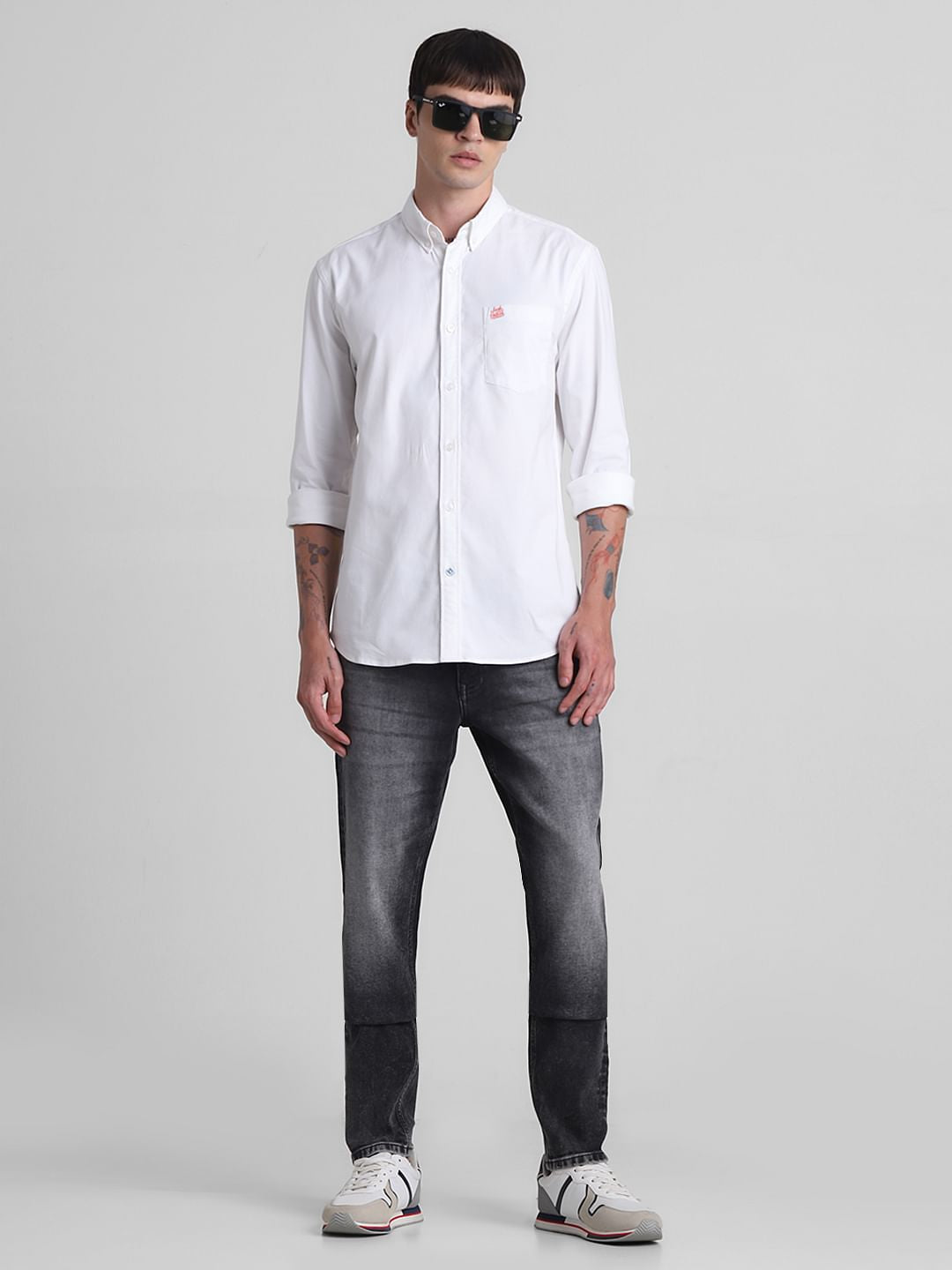 Light Grey Low Rise Glenn Slim Fit Jeans