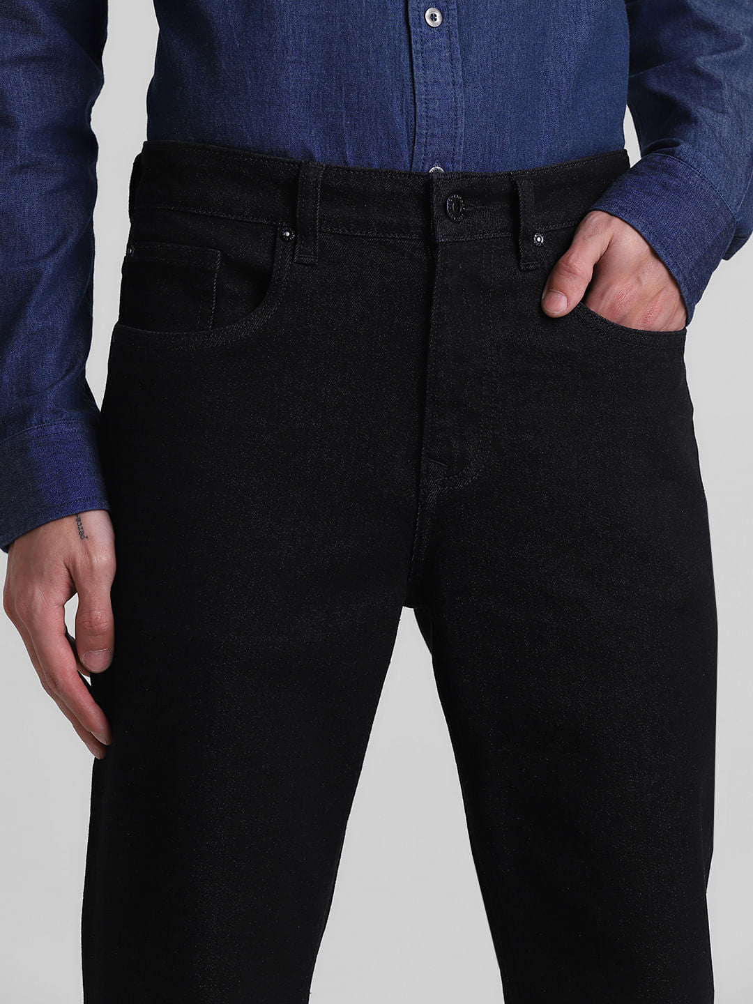 Black High Rise Ray Bootcut Fit Jeans
