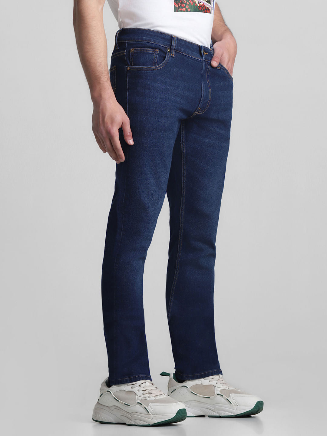 Dark Blue Low Rise Glenn Slim Fit Jeans