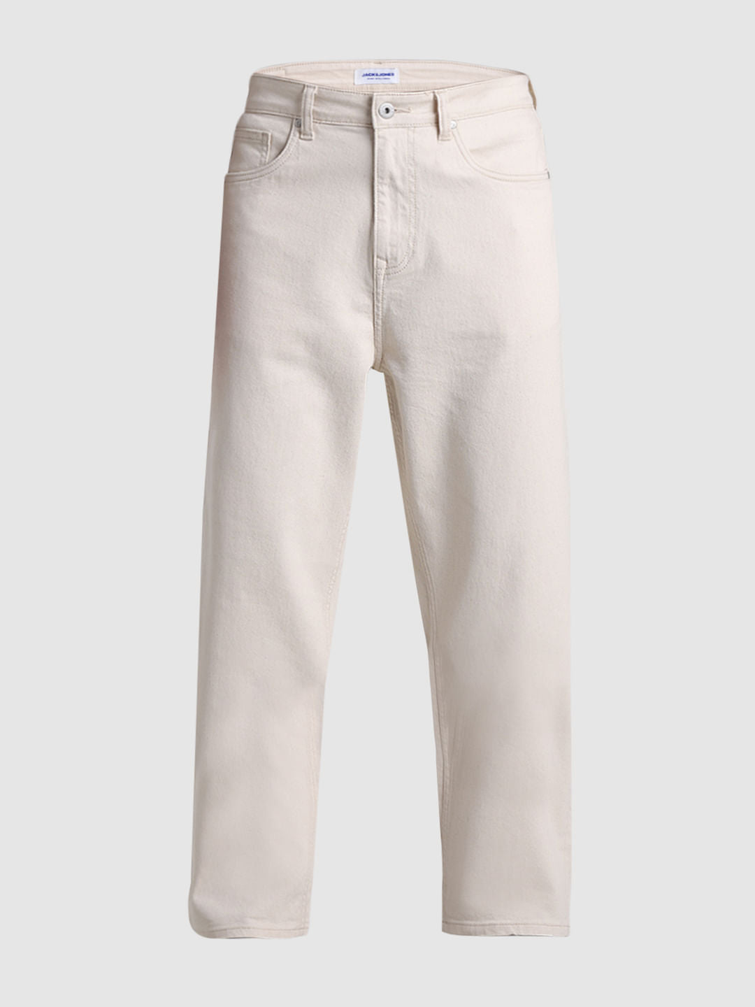 Ecru High Rise Dario Loose Fit Jeans