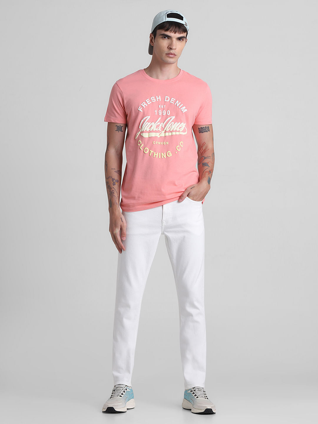 White Low Rise Ben Skinny Fit Jeans