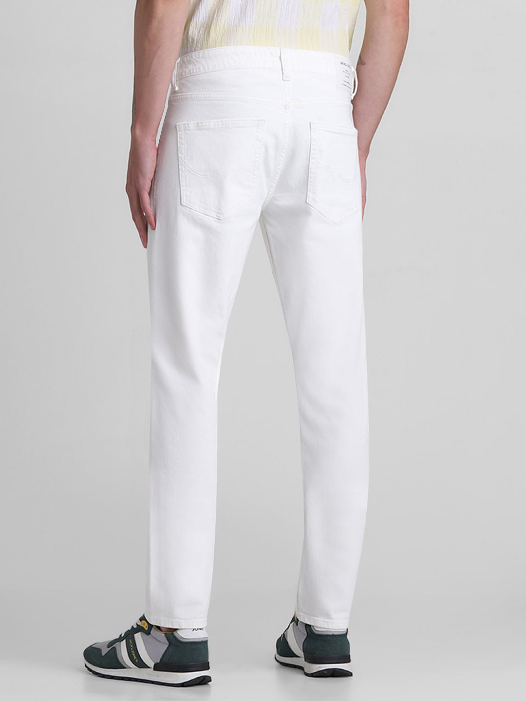 White Low Rise Glenn Slim Fit Jeans