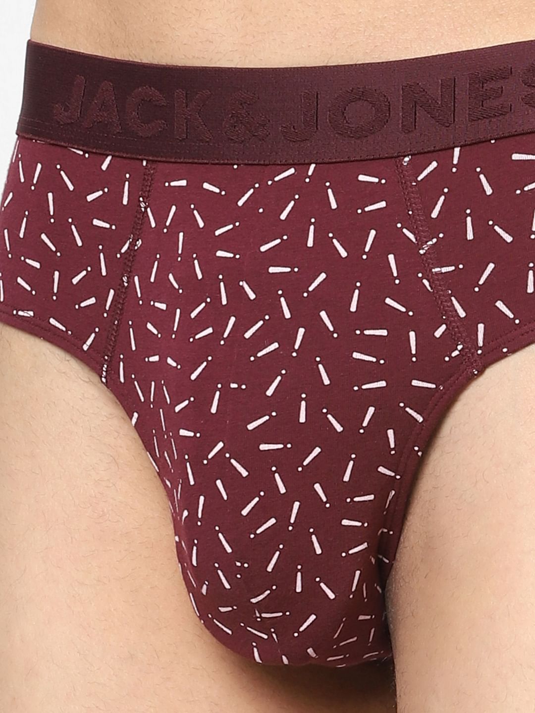 Maroon Printed Briefs