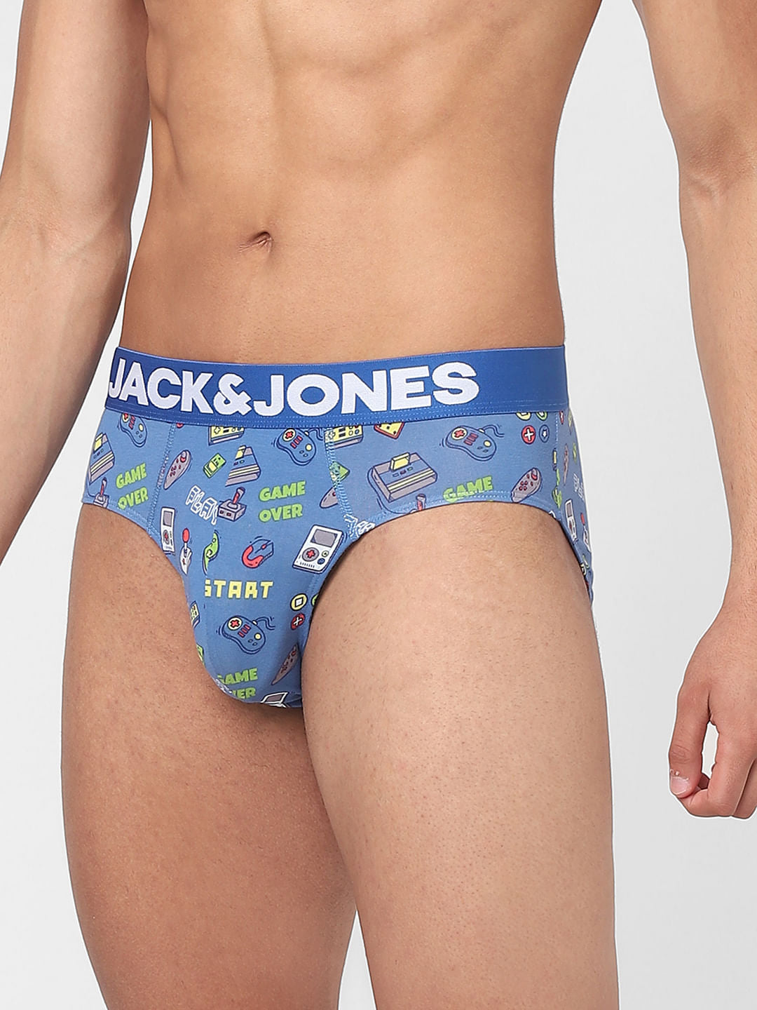 Blue Graphic Print Briefs