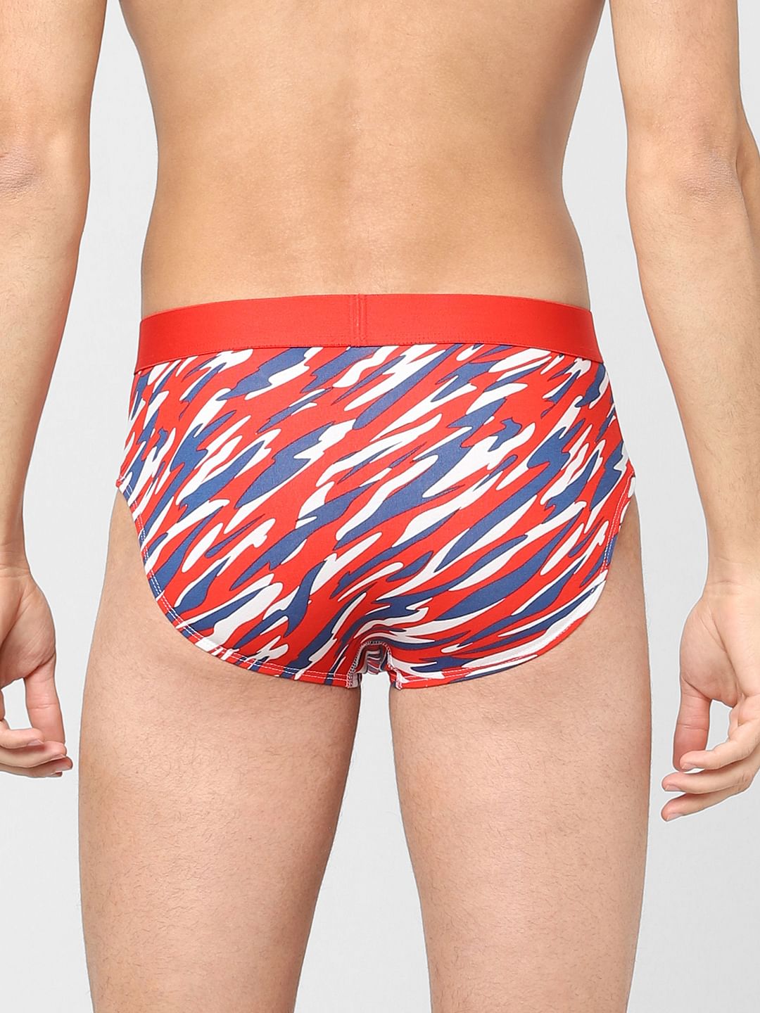 Red & Blue Printed Briefs