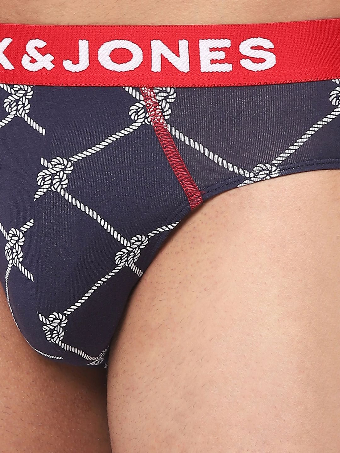 Dark Blue Printed Briefs