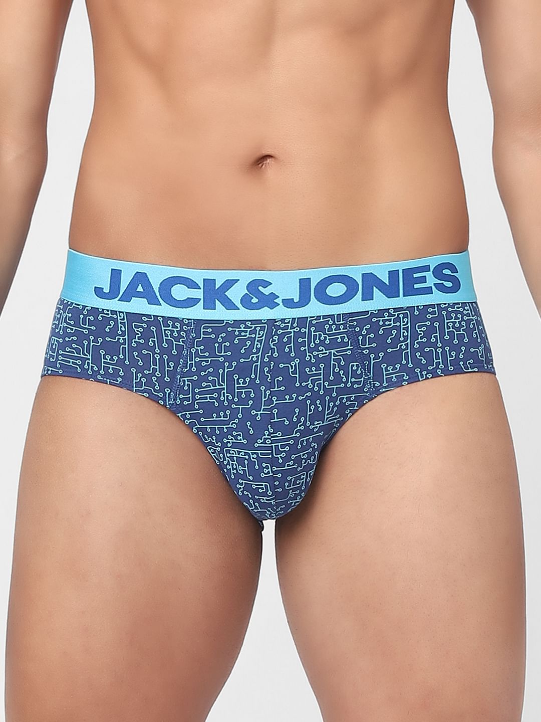 Briefs Blue Circuit Print Briefs - S