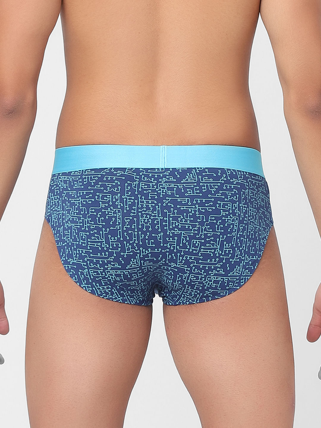 Briefs Blue Circuit Print Briefs