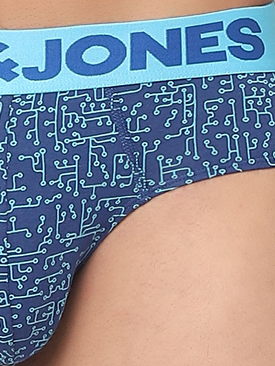 Briefs Blue Circuit Print Briefs