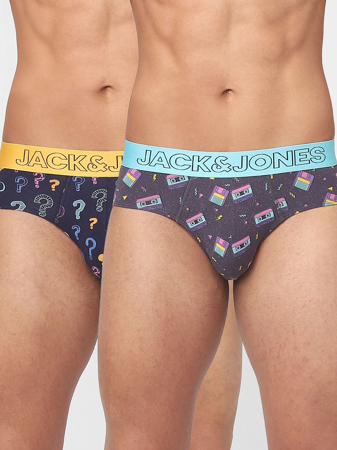 Pack Of 2 Graphic Print Briefs - S
