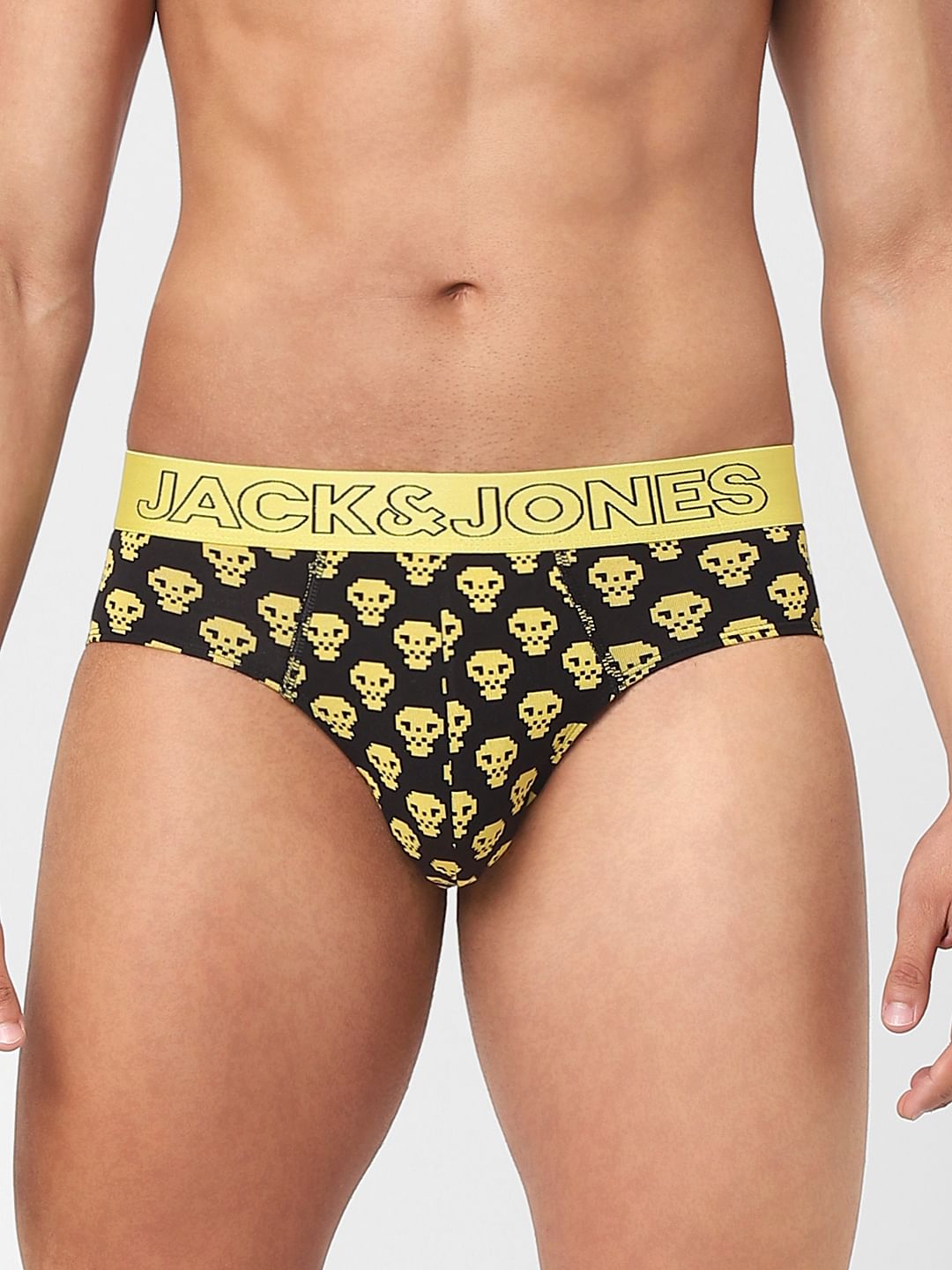 Pack Of 2 Black Printed Briefs