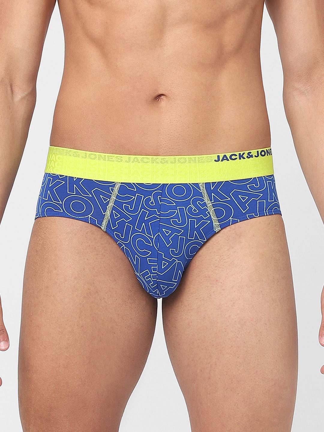 Blue Printed Briefs - S