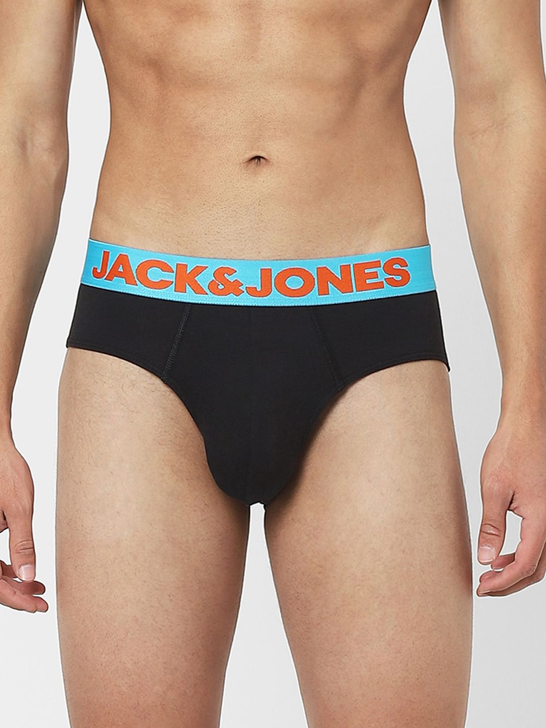 Black Logo Print Briefs