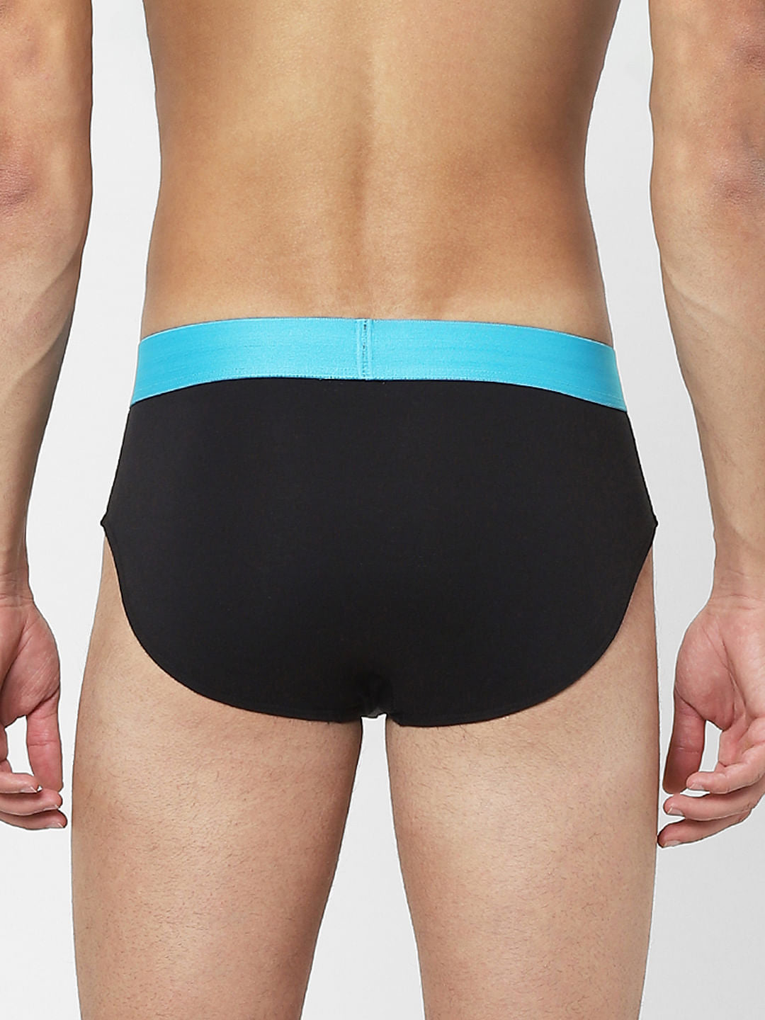 Black Logo Print Briefs