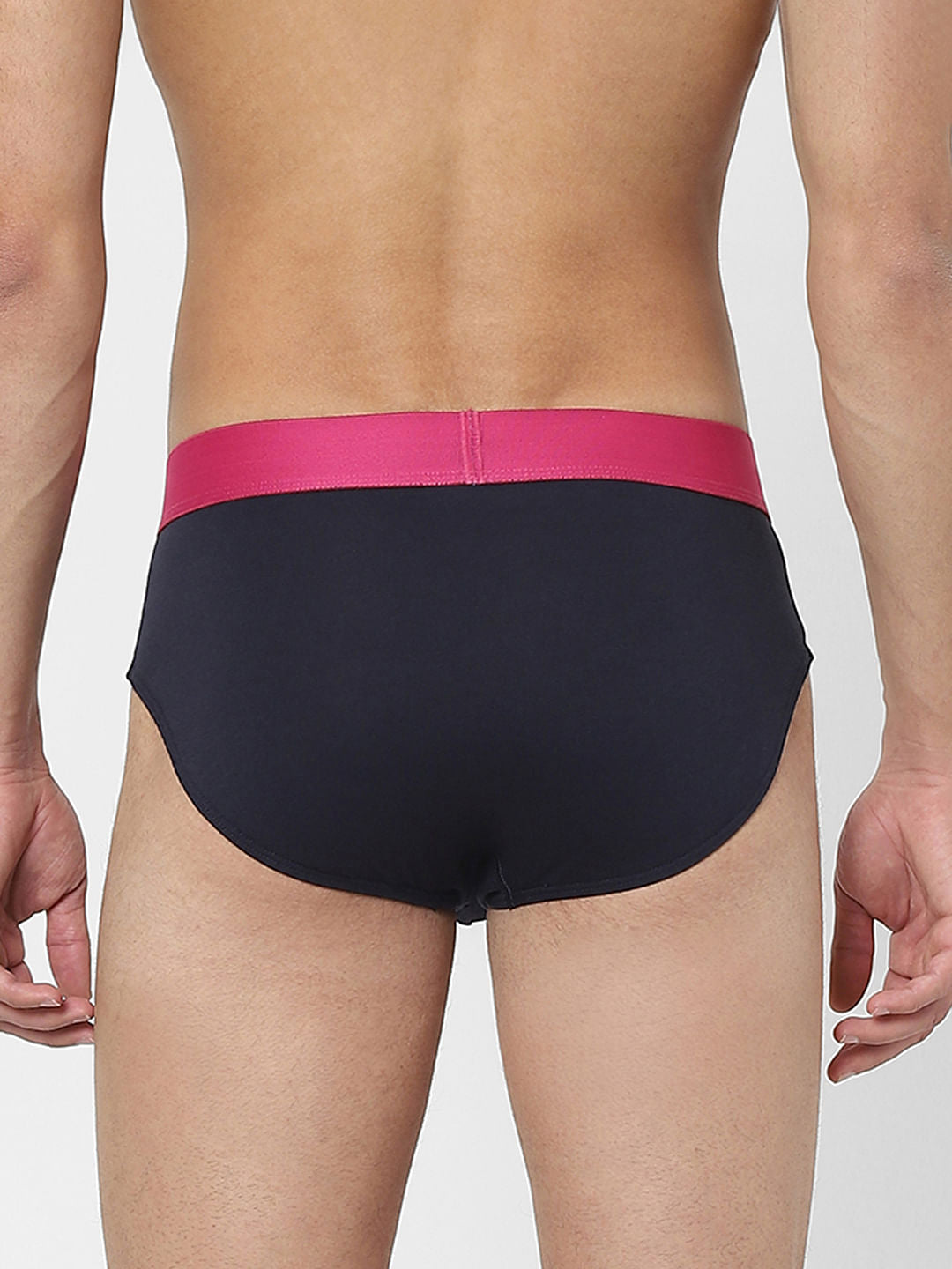 Navy Blue Logo Print Briefs