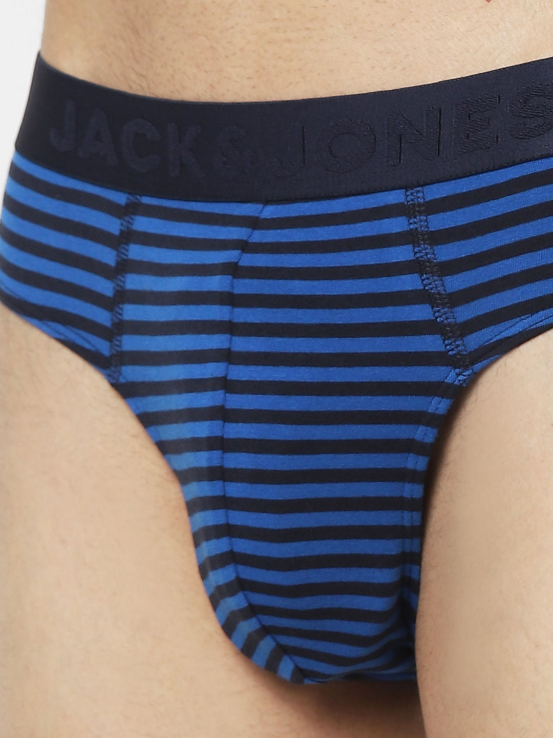 Pack Of 2 Blue & Red Striped Briefs