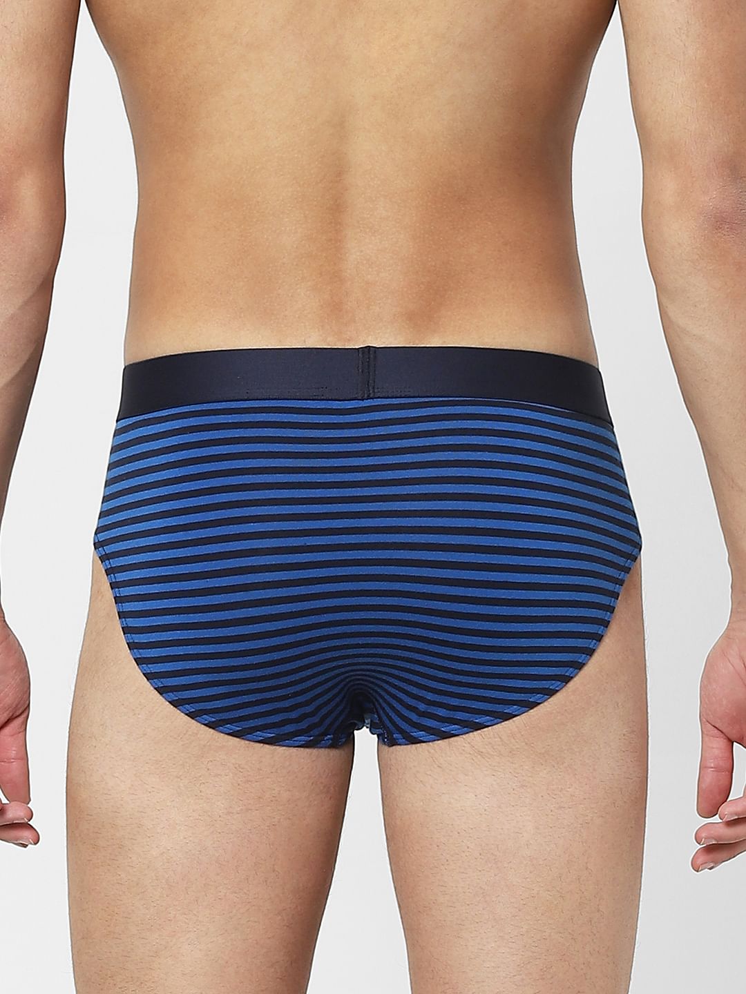 Pack Of 2 Black & Blue Printed Briefs
