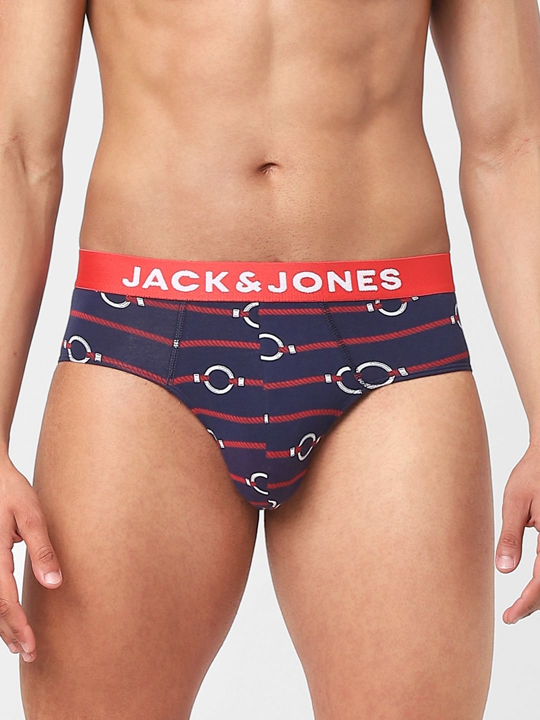 Dark Blue Printed Briefs