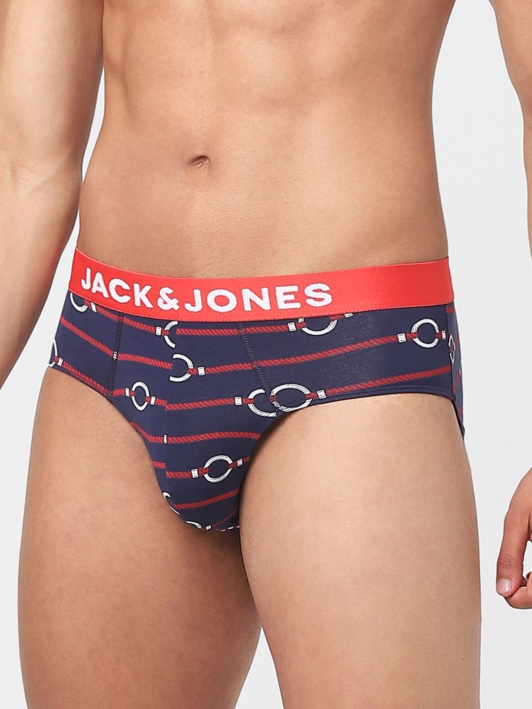 Dark Blue Printed Briefs