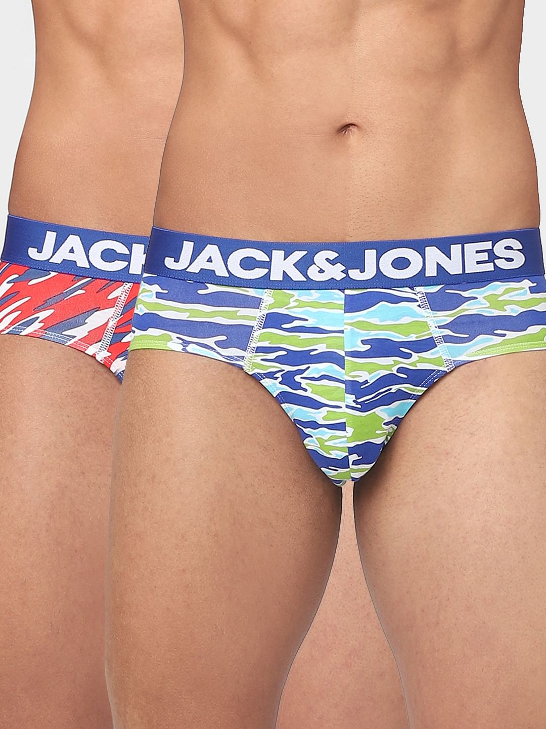 Pack Of 2 Abstract Print Briefs - S
