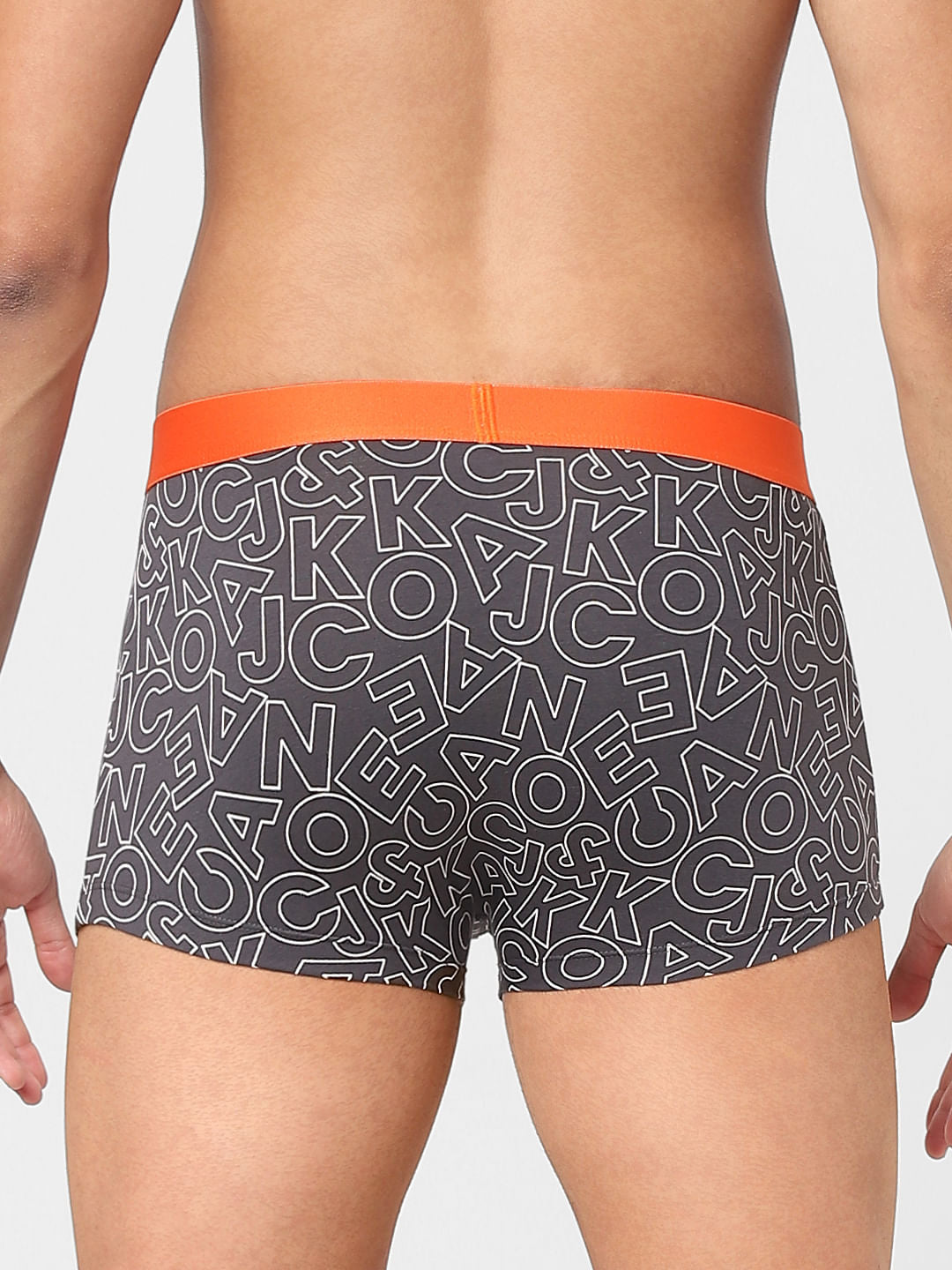 Grey Alphabet Print Trunks
