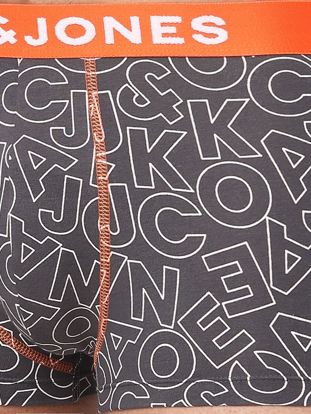Grey Alphabet Print Trunks