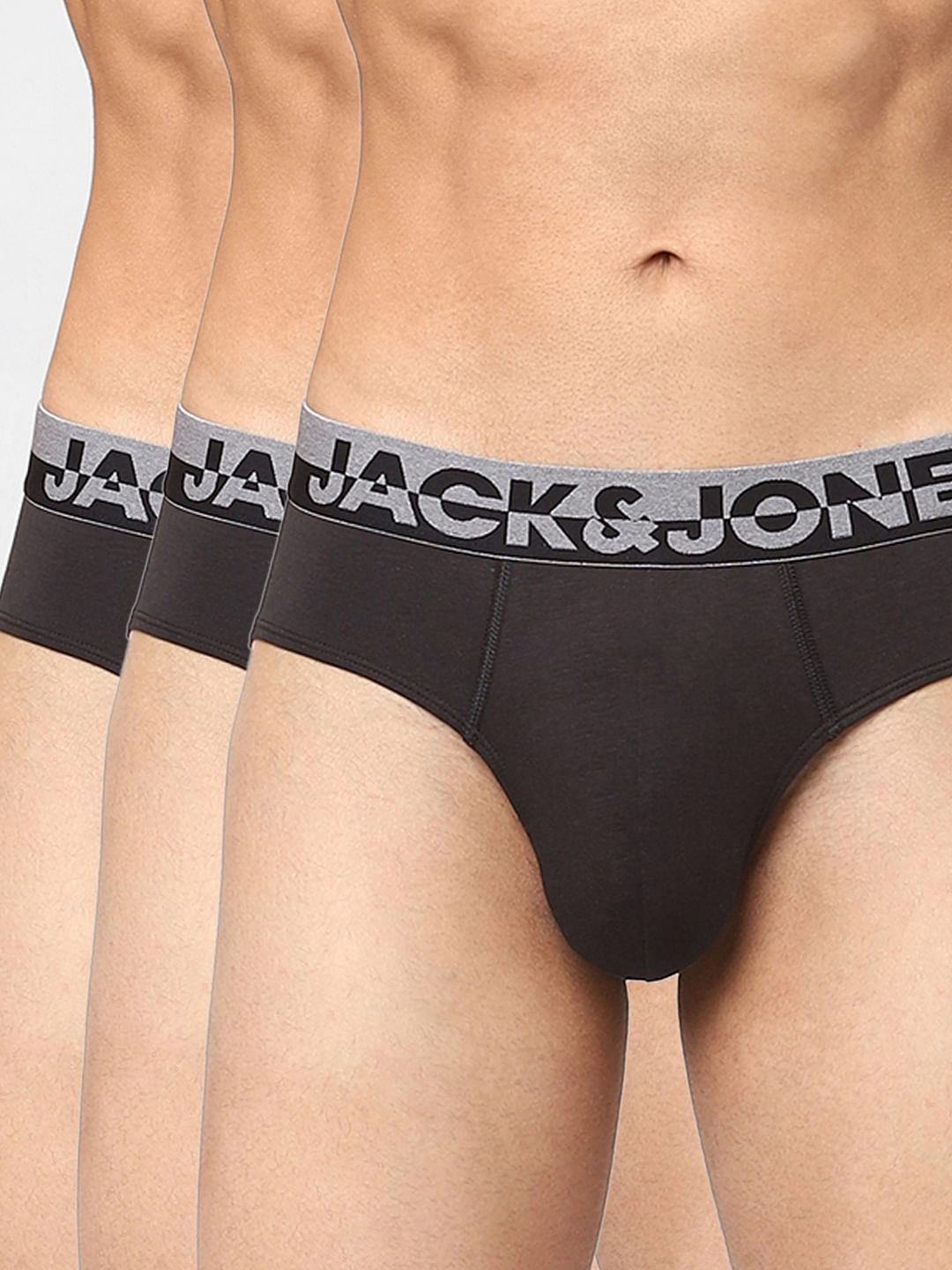 Pack Of 3 Black Briefs - S