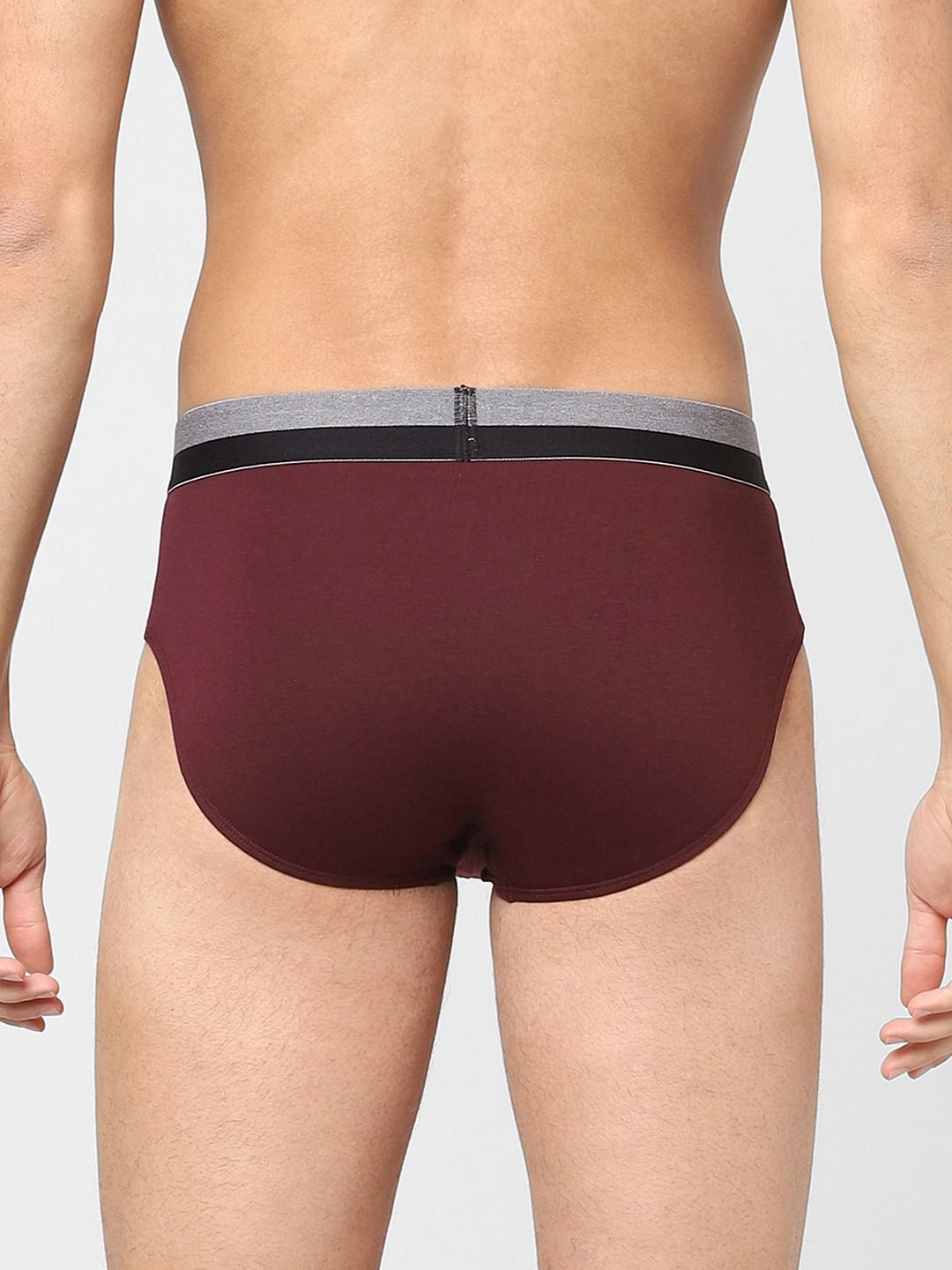 Pack Of 3 Black, Red & Blue Briefs