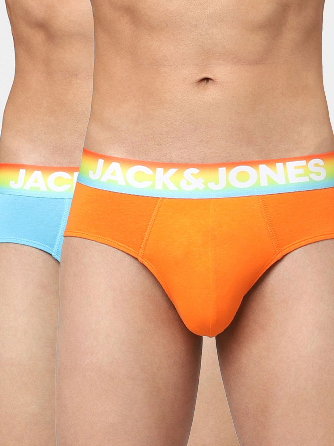 Pack Of 2 Orange & Blue Briefs