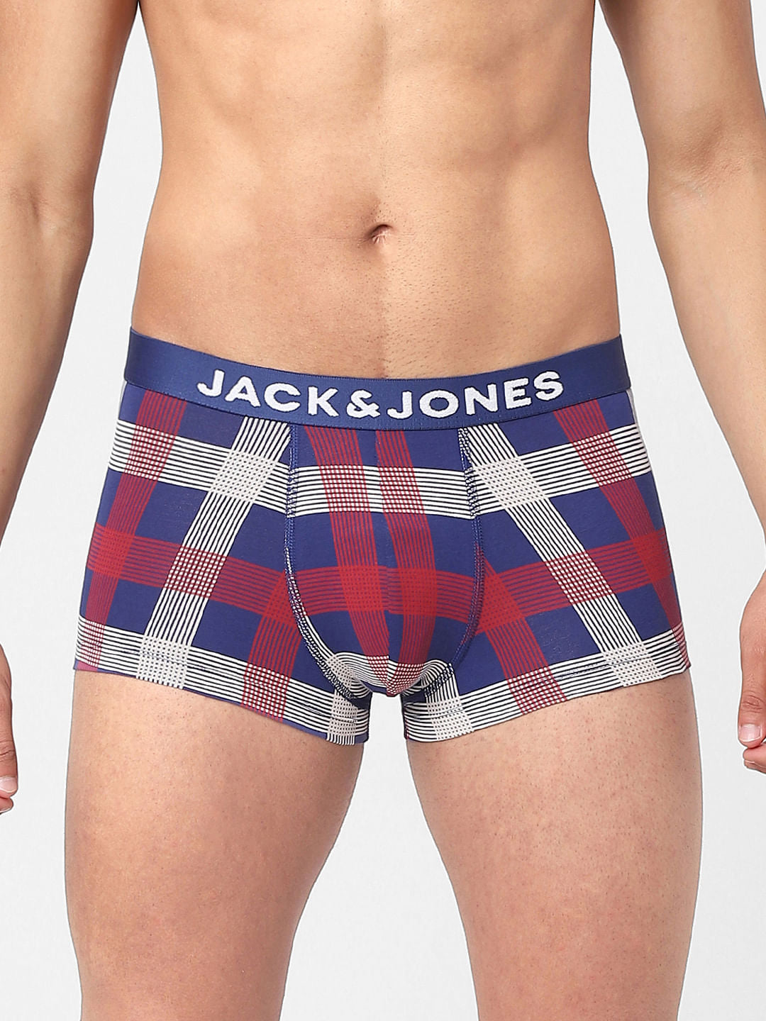 Blue Check Trunks - S