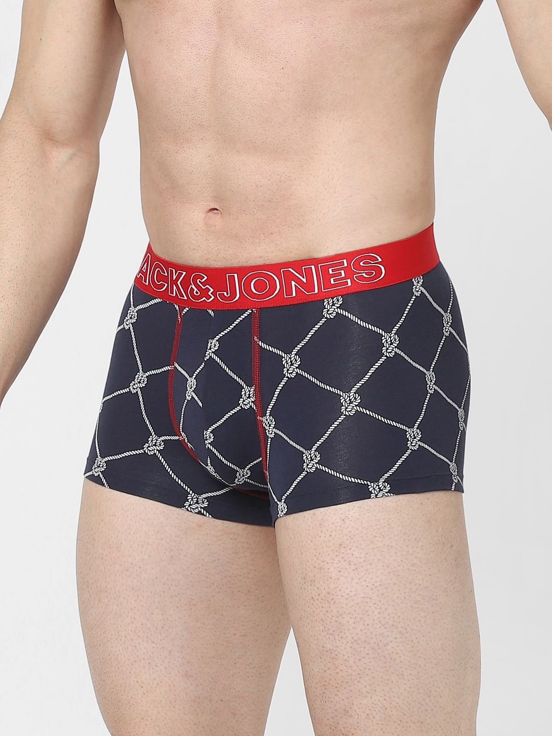 Blue Printed Trunks